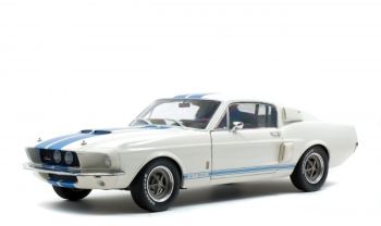 SOL1802901 - SHELBY MUSTANG GT500 1967 - Wit en blauw
