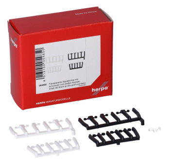 HER054850 - 80 transparante lampjes met zwarte en witte voetjes