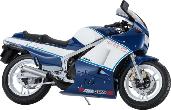HAW21739 - Blauw-witte SUZUKI RG400I Motorfiets, te monteren en te spuiten
