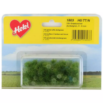 HEK1803 - 100 Plukjes donkergroen gras 5-6 mm
