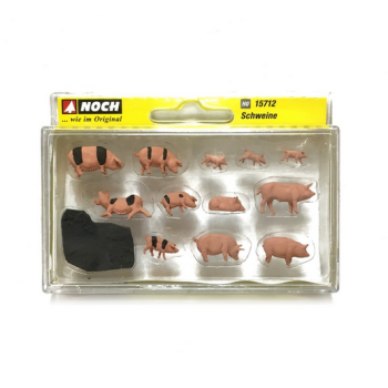 NOC15712 - Lot van 12 varkens