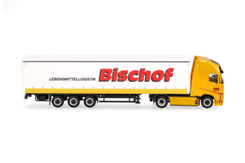 HER319348 - VOLVO FH GL XL electric 4x2 met schuifzeiloplegger met laadklep 3 assen BISCHOF