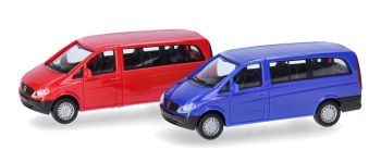 HER014236 - MERCEDES BENZ Vito W639 2003 rood en blauw - 2 te monteren onderdelen