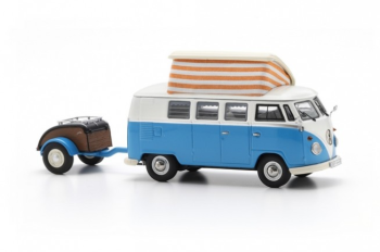 SCH7298 - VOLKSWAGEN T1-camperbus en Westfalia-aanhanger