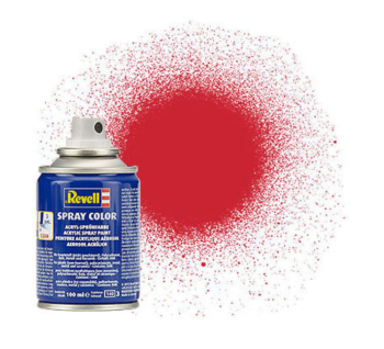 REV34330 - Felrode satijnen acryl spuitverf 100ml