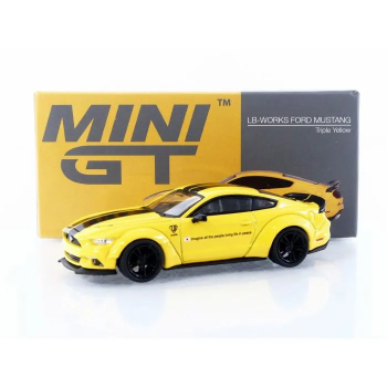 MGT01077-L - FORD Mustang LB-WORKS Triple geel 2015