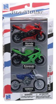 NEW67015B - Set van 3 HONDA KAWASAKI en YAMAHA motorfietsen