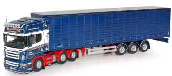 TEK60376 - SCANIA R Topline 6x2 met semi-zeildoek 3 assen Tautliner Cooper R&C
