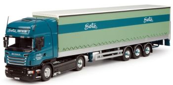 TEK63965 - SCANIA R09 Topline 4x2 met semi-zeildoek 3 assen transport Setz Dintinkon
