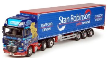 TEK64926 - DAF XF105 Super Space Cab 6x2 met Stann Robinson 3 assige semi-zeildoek