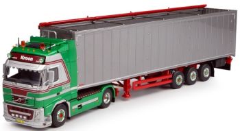 TEK64991 - VOLVO FH03 Globetrotter XL 4x2 met semi Cargo Floor 3 assen open dekzeil Kroon transport