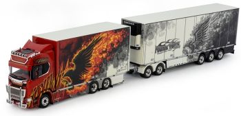 TEK72255 - SCANIA S-serie Highline-drager met combi-dolly en koeloplegger Transporten RISTIMAA