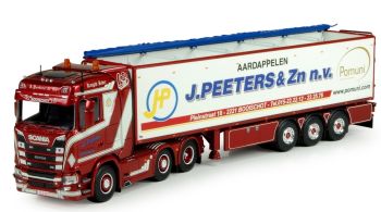 TEK74113 - SCANIA S V8 6x2 en J.Peeters aardappeltransportbandaanhanger