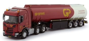 TEK76501 - SCANIA R-Serie 6x2 en brandstoftank Transports GP GROOT