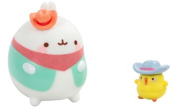 TL66030/01 - MOLANG beeldje - Piu Piu en molang als Cowboys