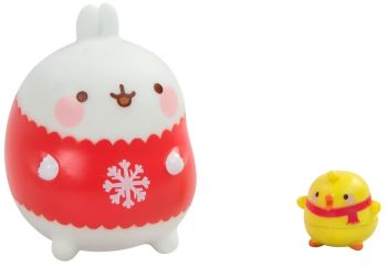 TL66030/02 - MOLANG figuur - Piu Piu en molang in de winter