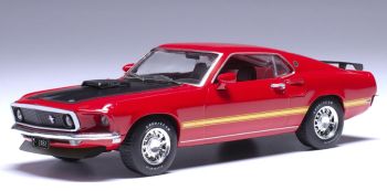 IXO-U43RDC003 - 1969 FORD Mustang Mach 1 Rood - CALYPSO CORAL - USA EDITIE