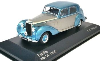 WBX185 - BENTLEY MK VI RHD 1950 hemelsblauw en grijs