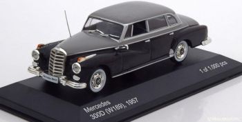 WBX186 - MERCEDES BENZ 300D (W189) 1957 zwart en grijs