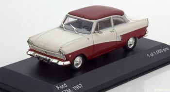 WBX190 - FORD Taunus 17m (P2) 1957 wit en rood