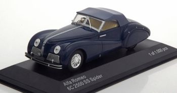 WBX219 - ALFA ROMEO 6C 2500 SS Spider cabriolet 1939 donkerblauw
