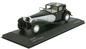 WBX221 - BUGATTI Type 41 Royale 1928 zwart grijze zijkant