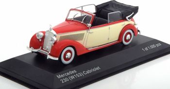 WBX224 - MERCEDES BENZ 230 (W153) cabriolet 1939 roodbeige zijkanten