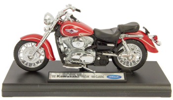 WELK19660PWC - Motorfiets KAWASAKI Vulcan 1500 2002 Classic rood