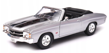WEL22089WA - CHEVROLET Corvette SS 454 1971 open cabrio grijs met zwarte strepen