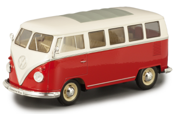 WEL22095W - VOLKSWAGEN T1 minibus 1963 rood en wit