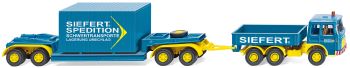 WIK050402 - MAN 19.230 6x4 met 2-assige dieplader beladen met container en 2-assige dolly Siefert Spedition
