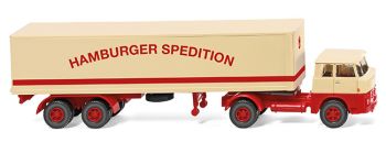 WIK051319 - HENSCHEL HS 14/16 4x2 met semi-starre bak 2 assen Hamburger Spedition
