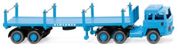 WIK051846 - MAGIRUS 235D 6x4 met Klockner 2 assige semi dieplader