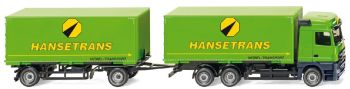 WIK057311 - MERCEDES BENZ Actros 6x4 bakwagen met bakwagen Hansetrans 2-assige bakwagen