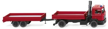 WIK060130 - MAN F90 4x2 carrier met FIREFIGHTER trailer