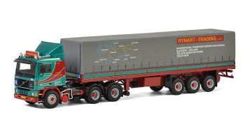 WSI01-2680 - VOLVO F12 met RYNART TRADING 3-assige huifaanhanger