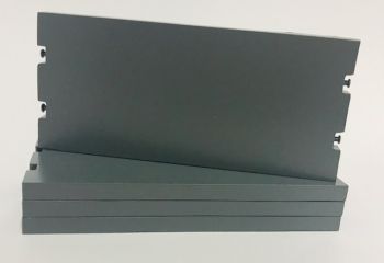 YCC604-3 - 4 Rolplateau - 11 x 5 cm - Grijs RAL 7012